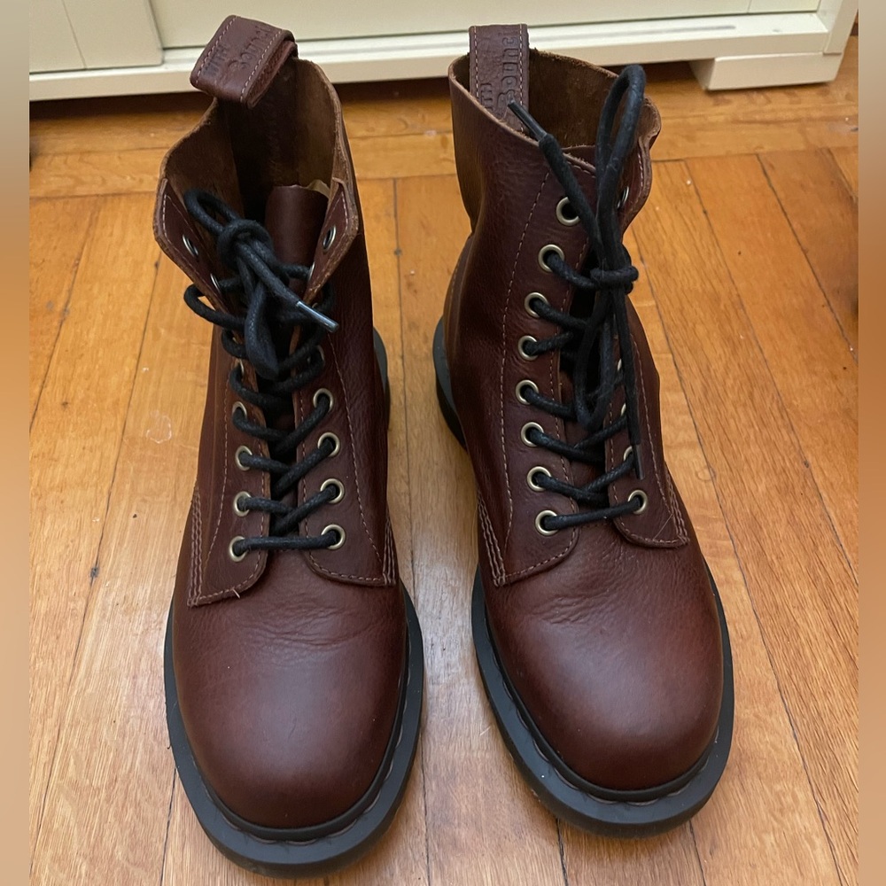 Dr. Martens Brown Leather Lace-Up Boots